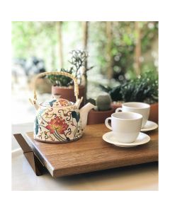 Bandeja em Madeira Decorativa para Café Linha Nexo 50x30cm - Corten